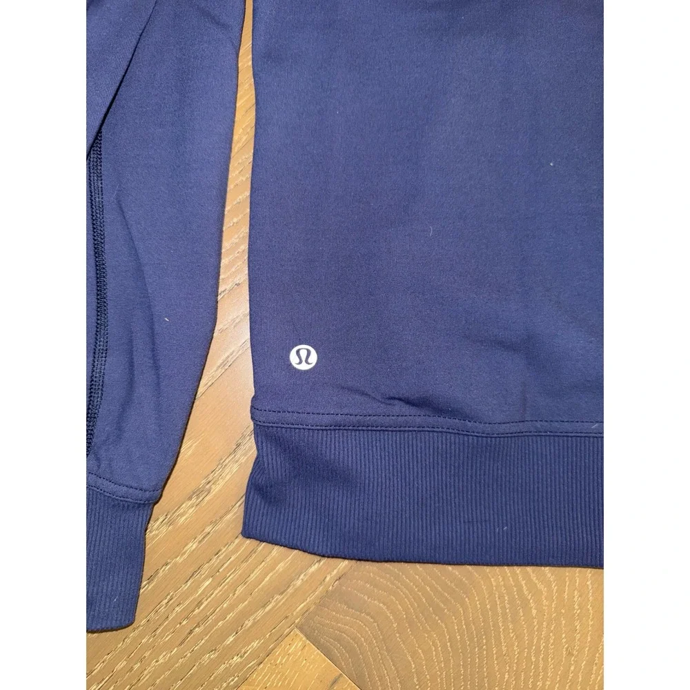Lululemon Sojourn Jacket Mens Small Navy Blue Full Zip Mock Neck Track Jacket